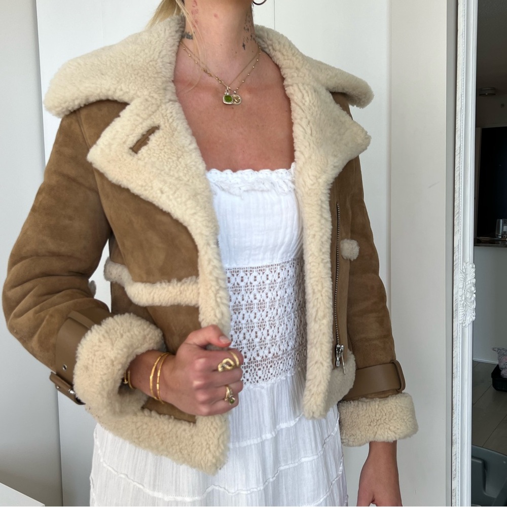 All Saints Sherpa & Suede jacket
